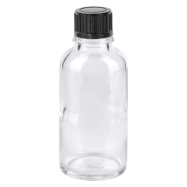 Frasco 30ml 11mm tapón rosca negro estándar ClearLine UT18/30 Frasco 30ml 11mm tapón rosca negro estándar ClearLine UT18/30