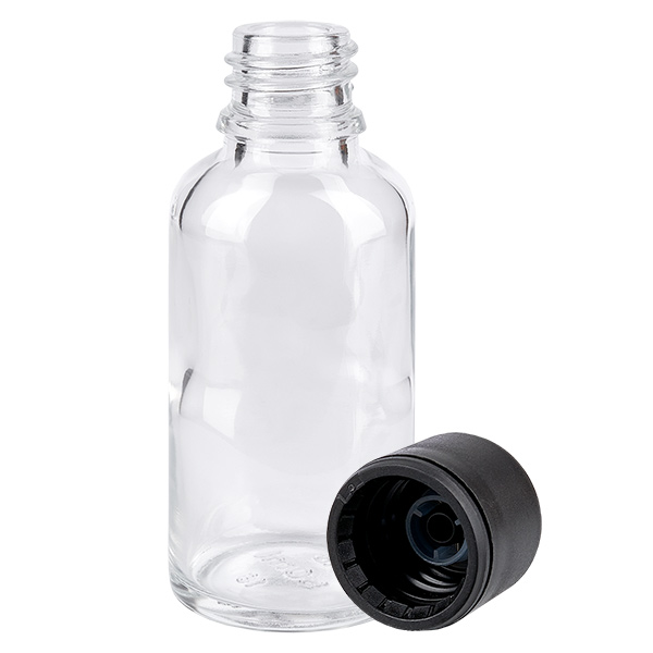Botella 50ml tapón rosca 11mm negro ClearLine UT18/50 Botella 50ml tapón rosca 11mm negro ClearLine UT18/50