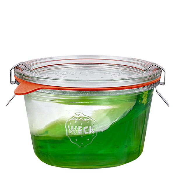 Juego de 24 tarros Weck de 370 ml con 24 tapas de cristal Juego de 24 tarros Weck de 370 ml con 24 tapas de cristal