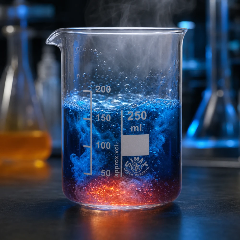 Vaso de precipitados 250ml vidrio borosilicato forma baja Vaso de vidrio de borosilicato de 250 ml resistente al calor para experimentos con soluciones de reacción coloreadas