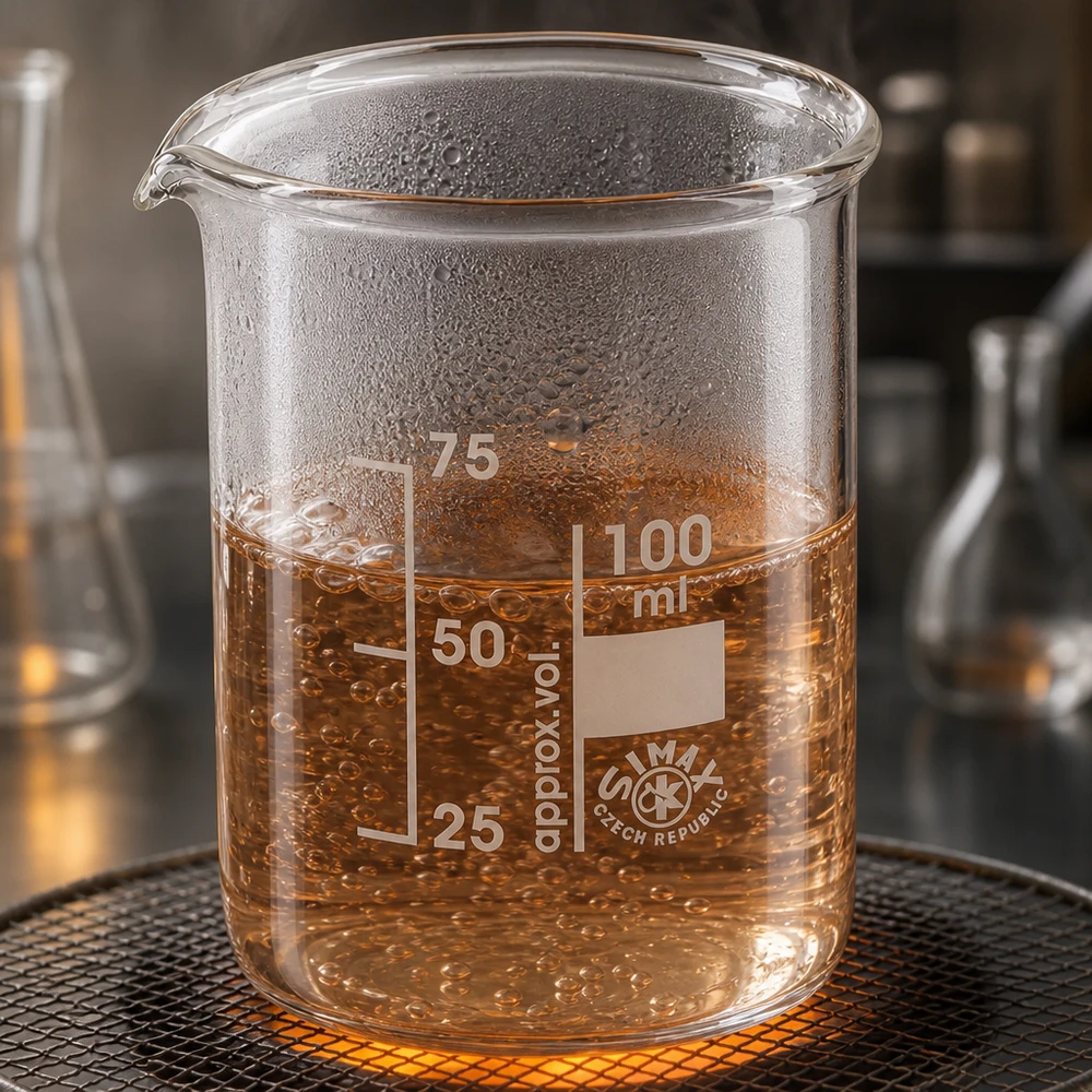 Vaso resistente al calor de 100 ml de forma baja con práctica boquilla para trabajos de laboratorio