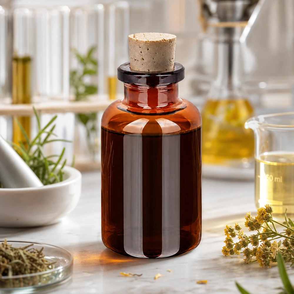 Botella de vidrio ámbar, 20ml, con corcho 11/14mm Handliche Braunglasflasche 20ml Korkenverschluss 11/14mm ideal für Aromatherapie