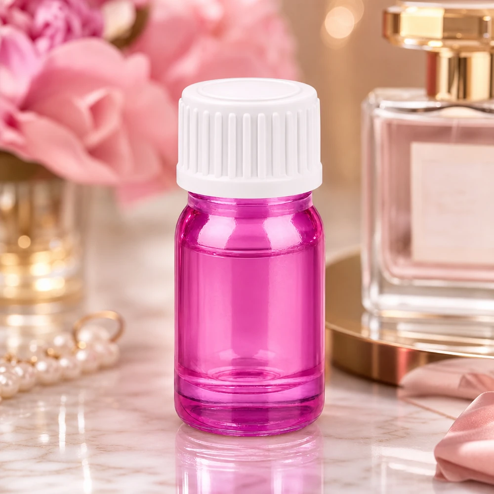 Frasco gotero 5ml PurpleLine violeta transparente con rosca STD UT18/5 para aromaterapia