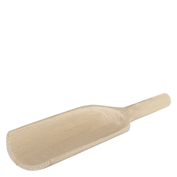 Pala de madera tamaño L forma plana - 180mm de largo Pala de madera plana de 18cm de largo tamaño L de madera natural para cocina y hogar