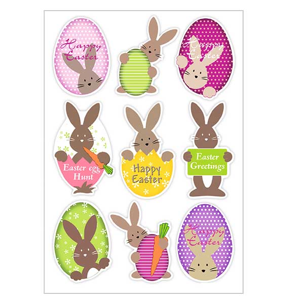 Pegatinas "Conejo de Pascua" (9 pegatinas transparentes) Pegatinas "Conejo de Pascua" (9 pegatinas transparentes)