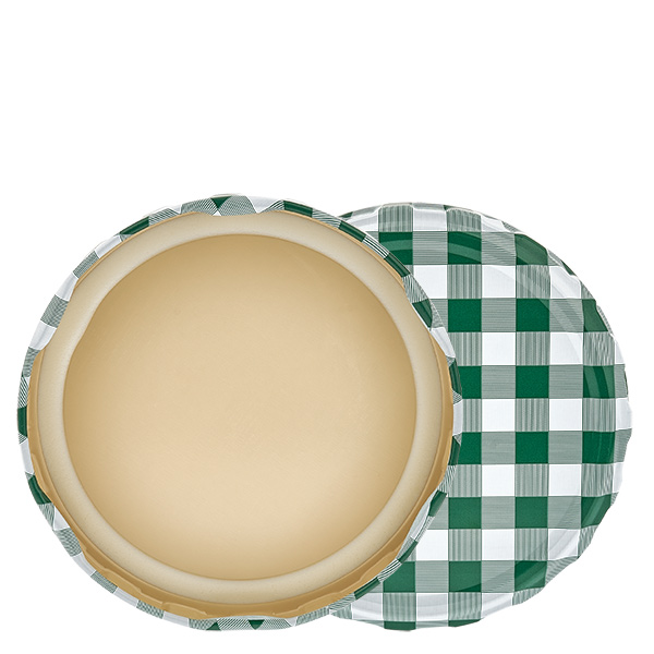 Tapa BasicSeal de 82 mm a cuadros verde/blanco (TO82) UNiTWIST