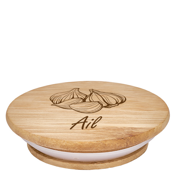 Tapón de madera "Ail" para WECK RR60