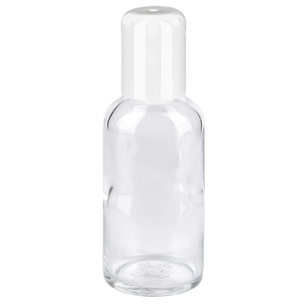 Frasco roll-on de 50 ml blanco con tapón estándar ClearLine UT18/50 Frasco roll-on de 50 ml blanco con tapón estándar ClearLine UT18/50