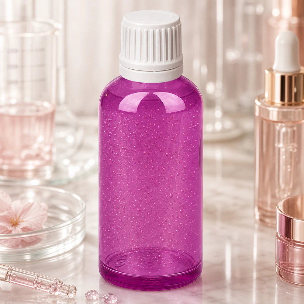 Frasco cuentagotas de 50 ml 0,7 mm blanco Originalidad tapón de rosca PurpleLine UT18/50 Frasco de plástico transparente morado de 50 ml con abertura cuentagotas precisa de 0,7 mm para aplicaciones de laboratorio