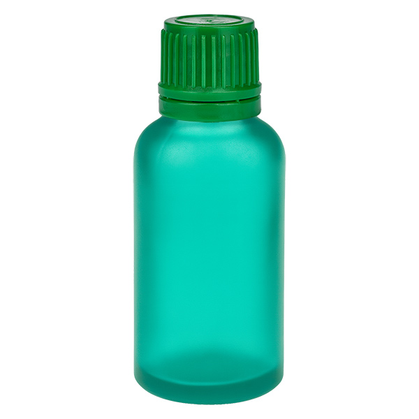 Frasco de 30 ml con tapón de rosca de 11 mm verde GreenLine UT18/30 Frasco de 30 ml con tapón de rosca de 11 mm verde GreenLine UT18/30