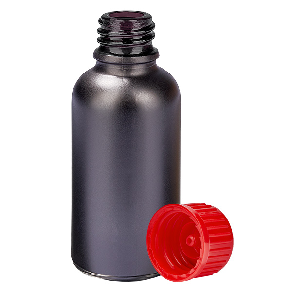 Botella 30ml 11mm tapón rosca rojo estándar BlackLine UT18/30 Botella 30ml 11mm tapón rosca rojo estándar BlackLine UT18/30