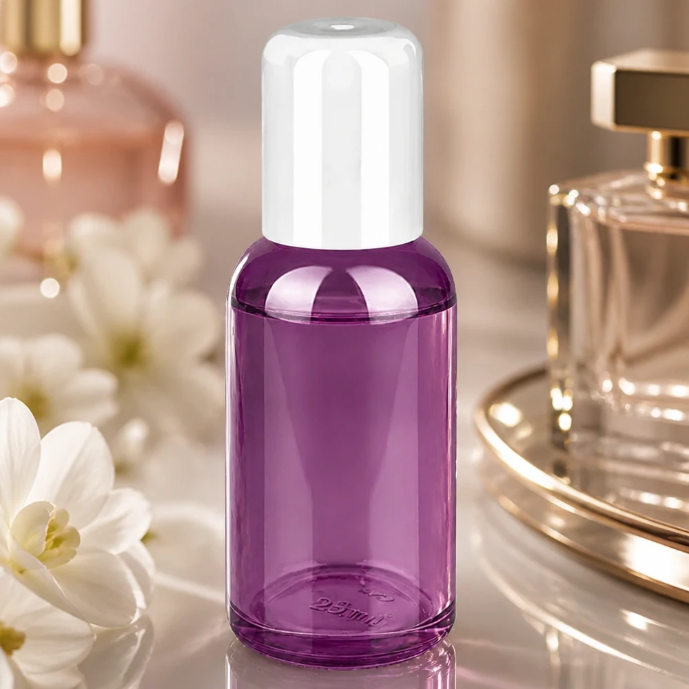 Frasco glóbulo 30ml blanco estándar PurpleLine UT18/30 PurpleLine Frasco Roll-On 30 ml de vidrio de alta calidad con práctico tapón roll-on blanco
