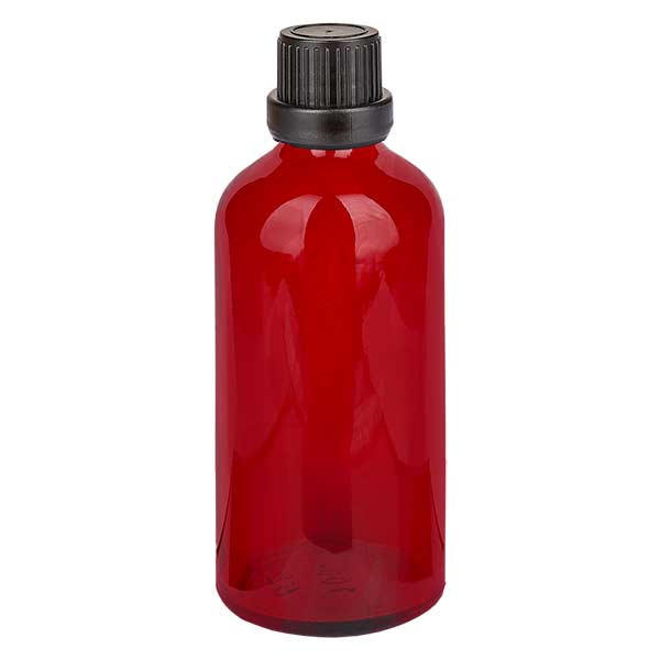 Frasco cuentagotas 100ml 2mm cierre inviolable RedL. UT18/100 Frasco cuentagotas 100ml 2mm cierre inviolable RedL. UT18/100