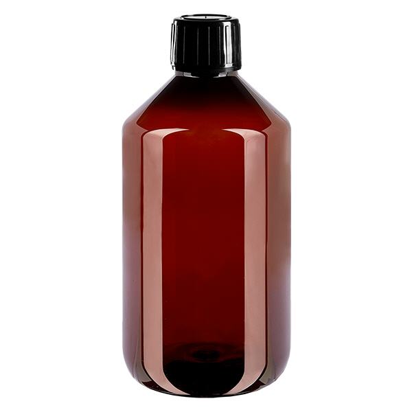 Botella de PET de 500 ml con tapón de spray negro a prueba de manipulaciones Botella de PET de 500 ml con tapón de spray negro a prueba de manipulaciones