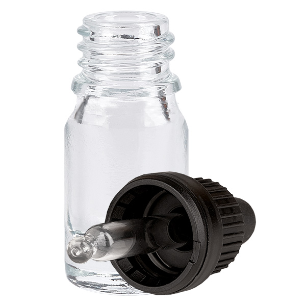 Frasco pipeta 5ml tapón inviolable negro ClearLine UT18/5 Frasco pipeta 5ml tapón inviolable negro ClearLine UT18/5