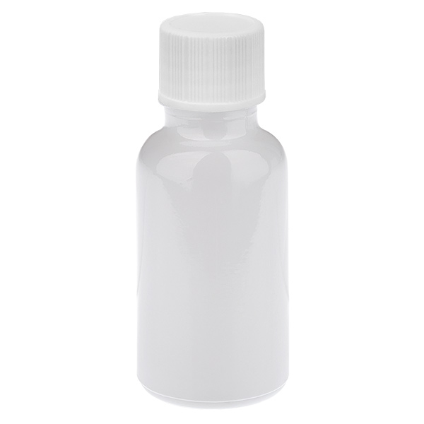 Frasco de 20 ml con tapón de rosca de 11 mm blanco estándar WhiteLine UT18/20 Frasco de 20 ml con tapón de rosca de 11 mm blanco estándar WhiteLine UT18/20