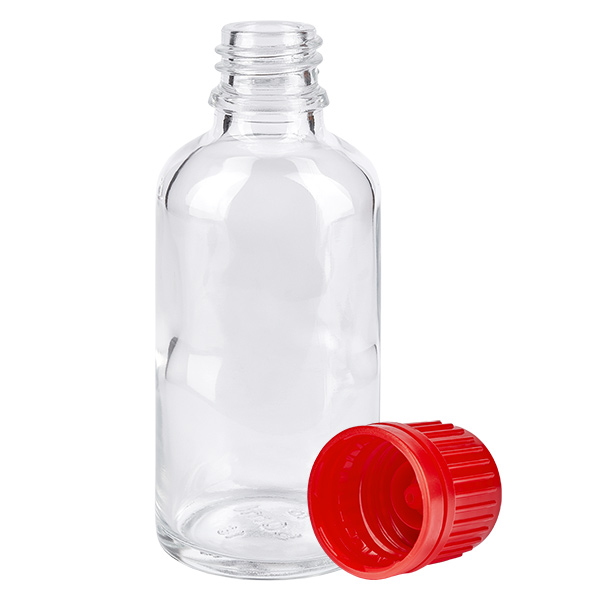 Botella 50ml tapón rosca 11mm rojo ClearLine UT18/50 Botella 50ml tapón rosca 11mm rojo ClearLine UT18/50