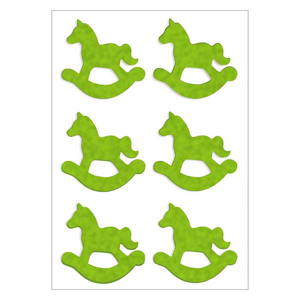 Adhesivos de fieltro "Caballo balancín" (6 adhesivos) Adhesivos de fieltro "Caballo balancín" (6 adhesivos)