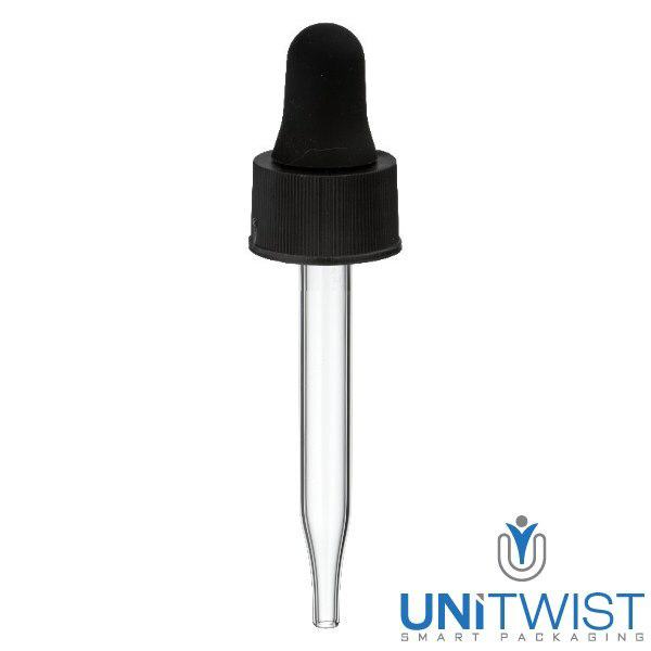 Cuentagotas de vidrio negro UT13/5 UNiTWIST Cuentagotas de vidrio negro UT13/5 UNiTWIST