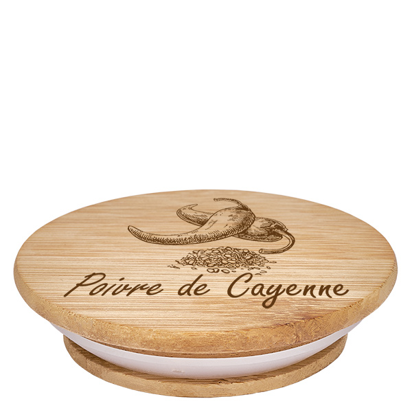 Soporte de madera "Poivre de Cayenne" para WECK RR60 Soporte de madera "Poivre de Cayenne" para WECK RR60