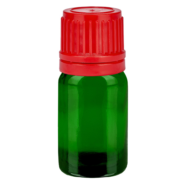 Botella 5ml 11mm tapón rosca rojo GreenLine UT18/5 Botella 5ml 11mm tapón rosca rojo GreenLine UT18/5
