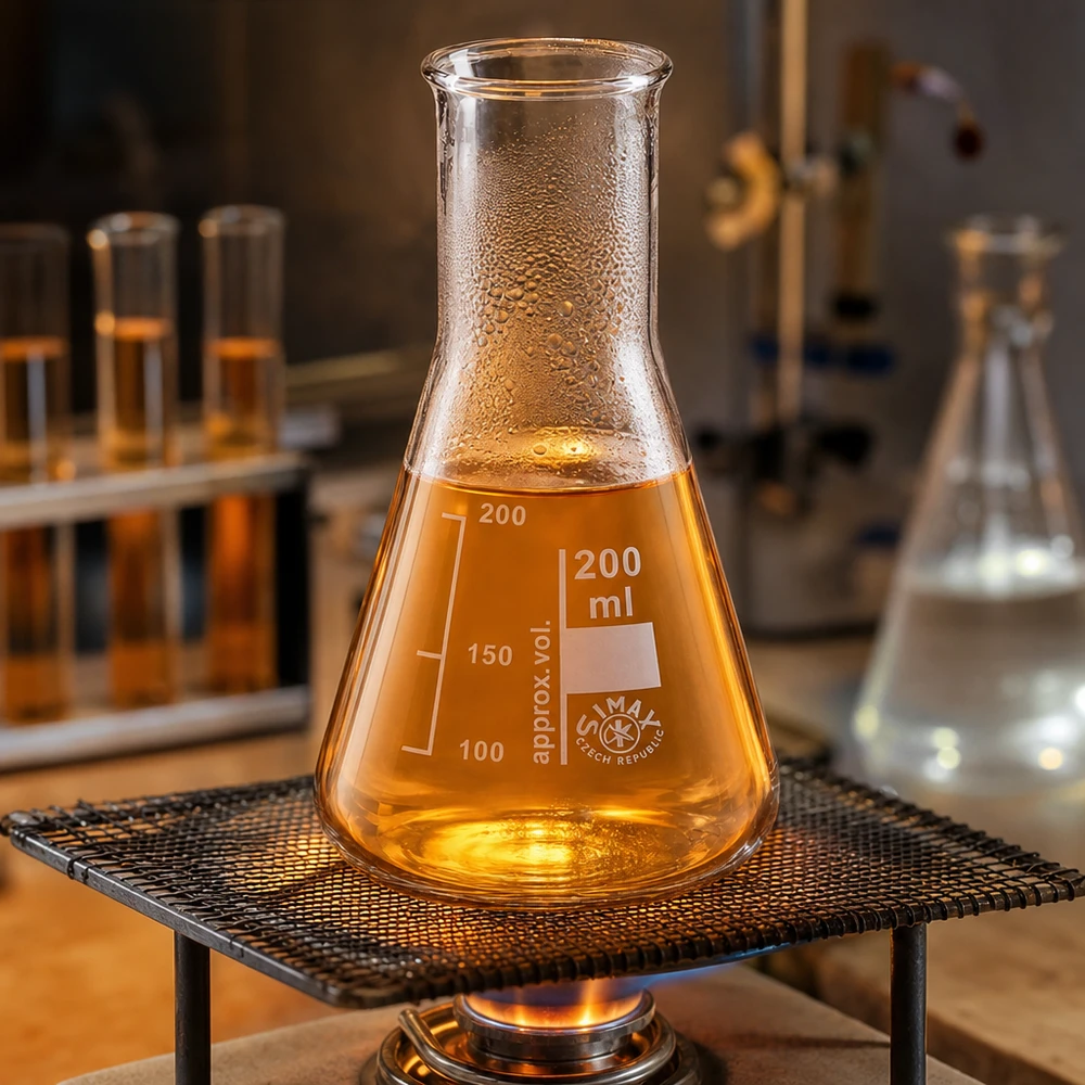 Matraz Erlenmeyer 200ml cuello estrecho