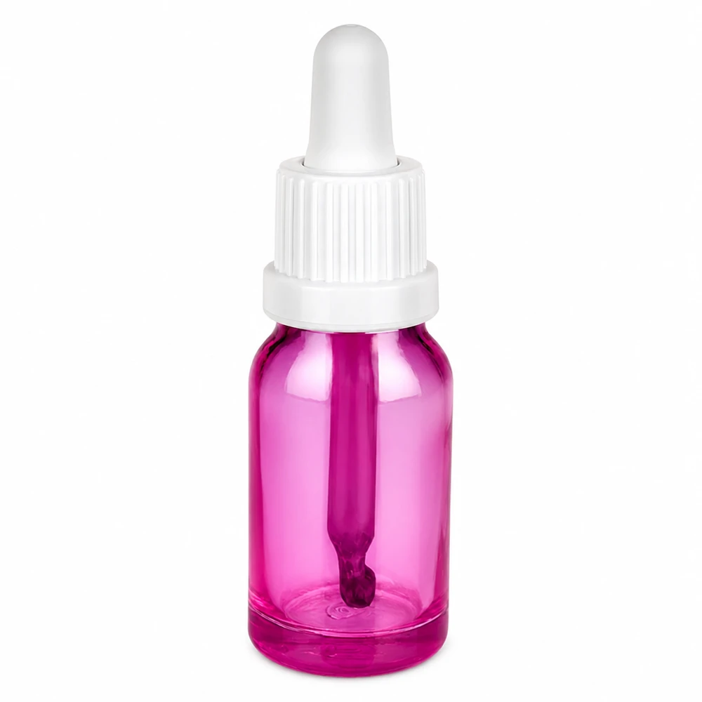 Frasco pipeta 10ml vidrio morado con tapón blanco OV PurpleLine UT18/10