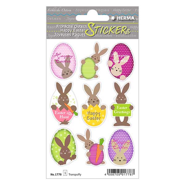 Pegatinas "Conejo de Pascua" (9 pegatinas transparentes) Pegatinas "Conejo de Pascua" (9 pegatinas transparentes)