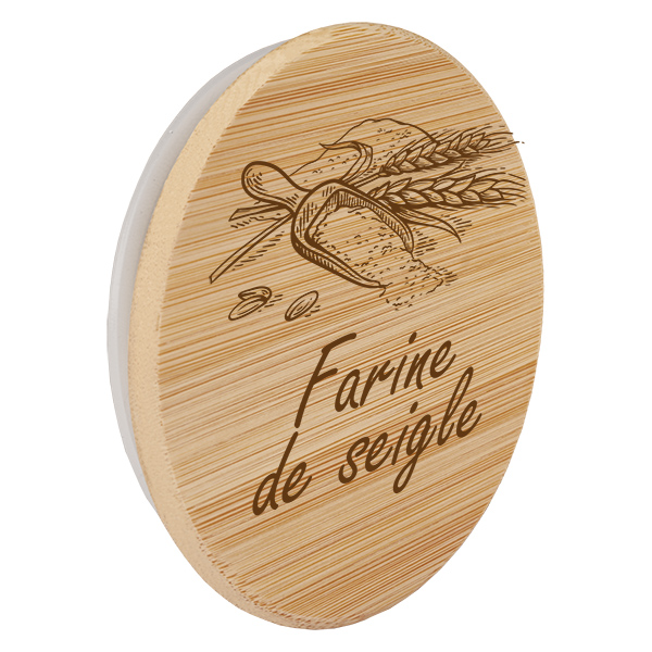 Couvercle en bois "farine de seigle" pour WECK RR100 Couvercle en bois "farine de seigle" pour WECK RR100