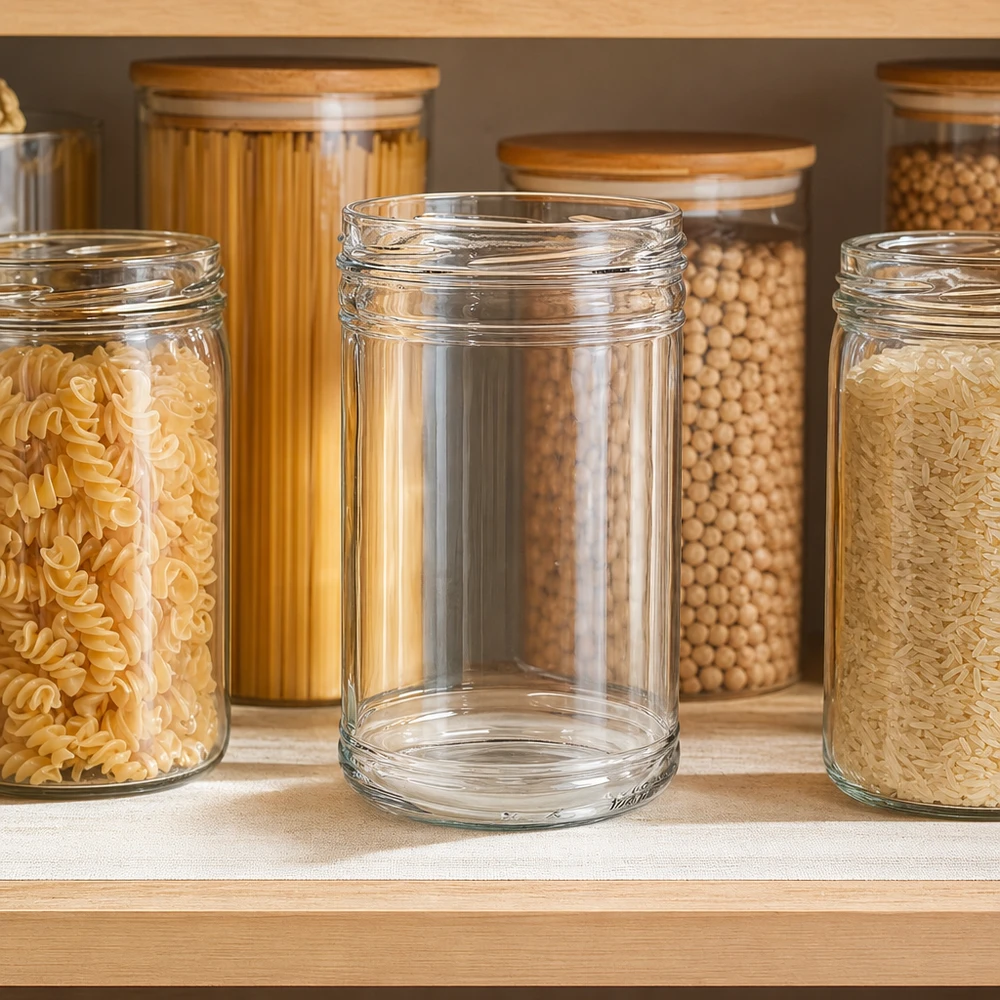 UNiTWIST vasos 1053ml TO100 tarro de almacenamiento vacío en la despensa de la cocina organizada entre pasta y legumbres