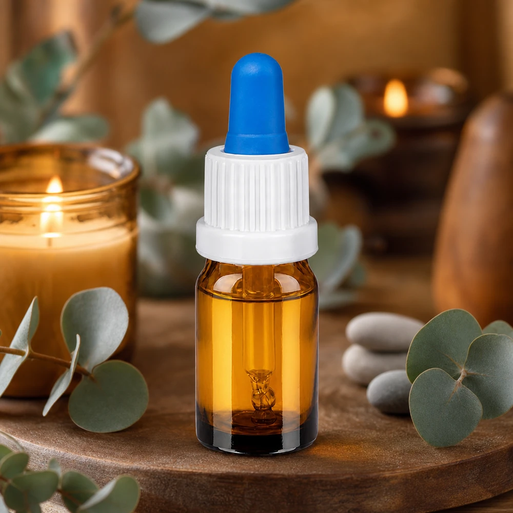 Frasco pipeta BrownLine de 5 ml de alta calidad con protección UV gracias al vidrio ámbar y al tapón de seguridad
