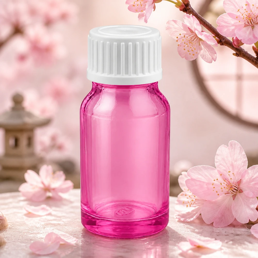 Frasco cuentagotas morado de 10 ml con tapón de rosca blanco STD UT18/10 para esencias líquidas