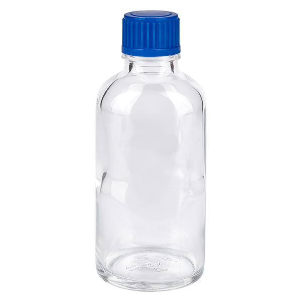 Botella 50ml tapón rosca 11mm azul estándar ClearLine UT18/50 Botella 50ml tapón rosca 11mm azul estándar ClearLine UT18/50