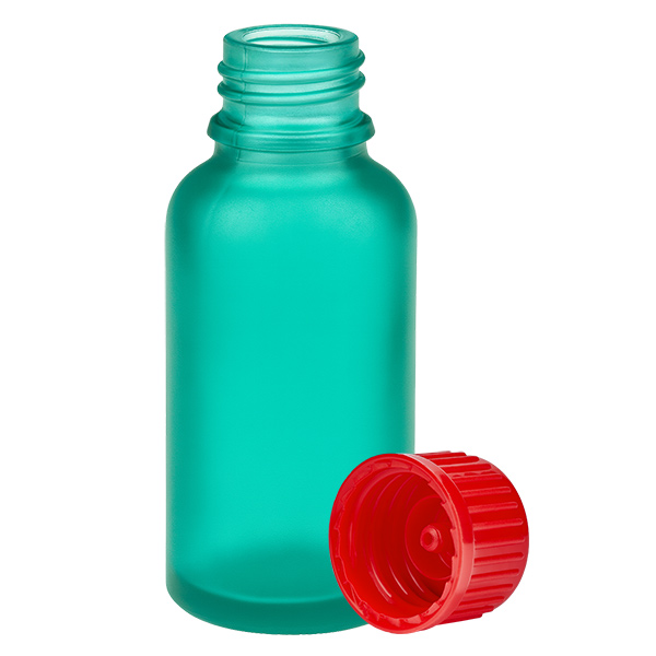 Frasco 30ml 11mm tapón rosca rojo estándar GreenLine UT18/30 Frasco 30ml 11mm tapón rosca rojo estándar GreenLine UT18/30