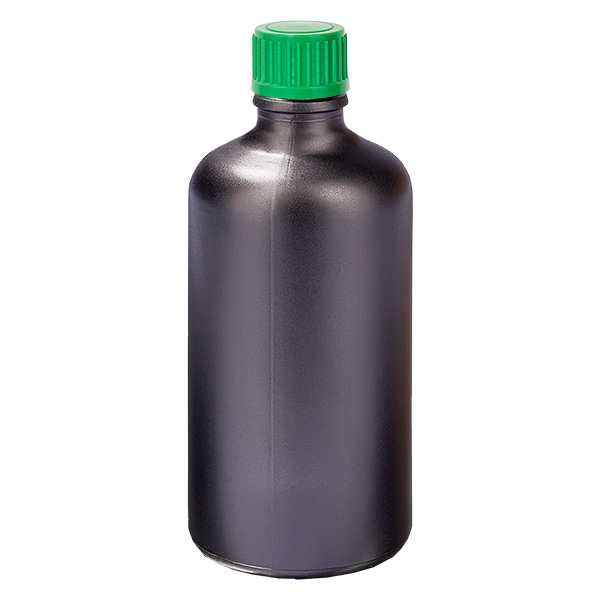 Frasco cuentagotas de 100 ml 0,8 mm verde cierre estándar BlackLine UT18/100 Frasco cuentagotas de 100 ml 0,8 mm verde cierre estándar BlackLine UT18/100