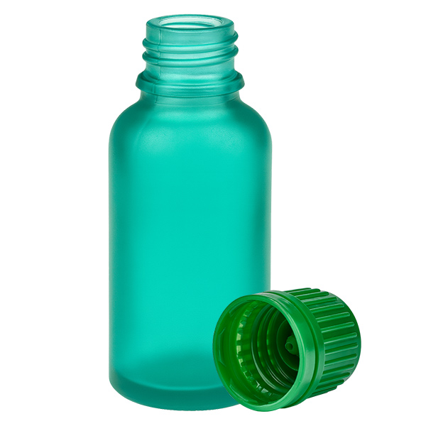Frasco de 30 ml con tapón de rosca de 11 mm verde GreenLine UT18/30