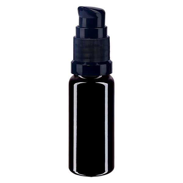 Botella de farmacia violeta 10ml tapa de la bomba negro estándar Botella de farmacia violeta 10ml tapa de la bomba negro estándar