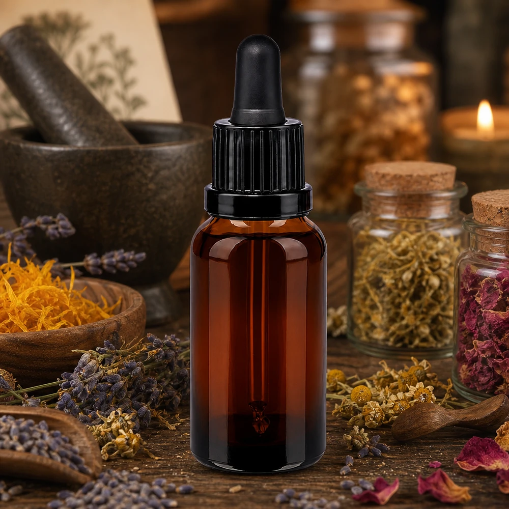 Frasco pipeta 20ml cierre inviolable negro BrownLine UT18/20 Frasco pipeta compacto de 20 ml en un elegante diseño de vidrio ámbar para una dosificación precisa de gotas en el laboratorio