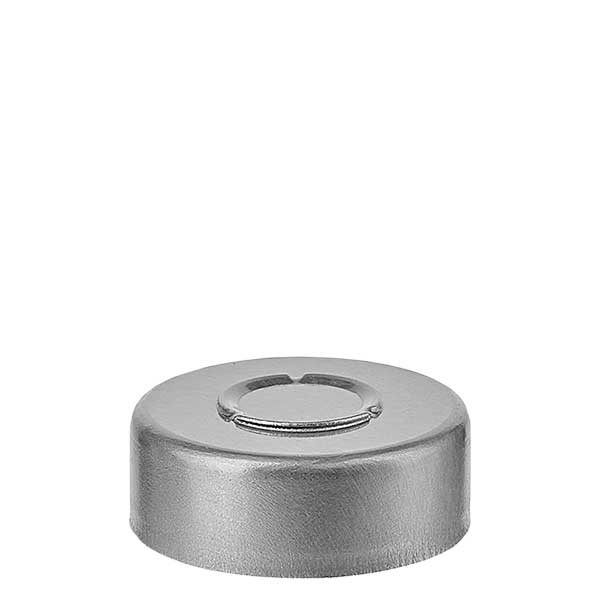 Tapón abocardado 20,25 x 7,4 mm con rasgadura central, plata Tapón abocardado 20,25 x 7,4 mm con rasgadura central, plata