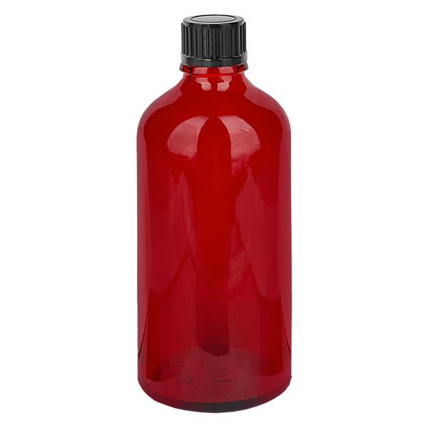 Frasco 100ml 11mm tapón rosca negro estándar RedLine UT18/100 Frasco 100ml 11mm tapón rosca negro estándar RedLine UT18/100