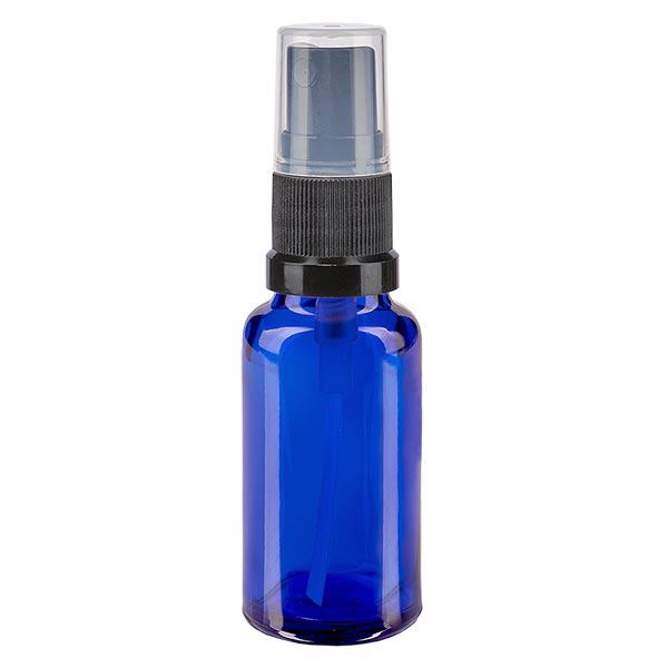 Botella de farmacia azul 20ml pulverizador negro Botella de farmacia azul 20ml pulverizador negro
