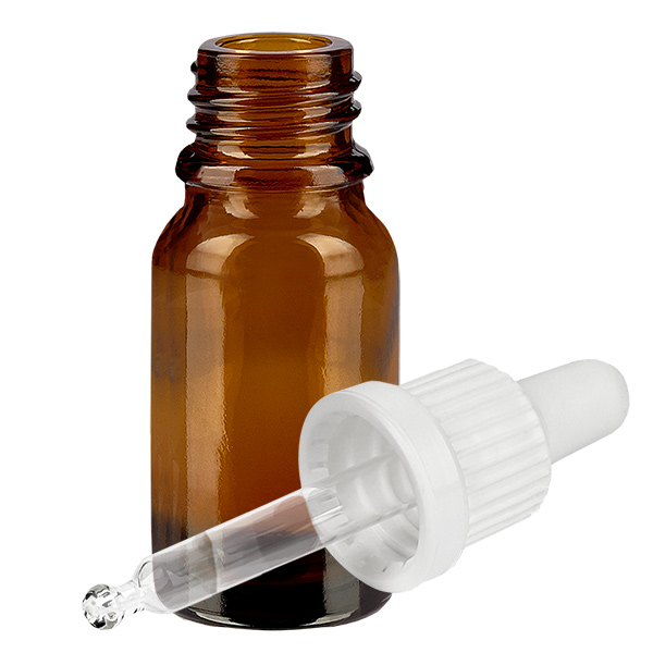 Frasco pipeta 10ml blanco cierre inviolable BrownLine UT18/10