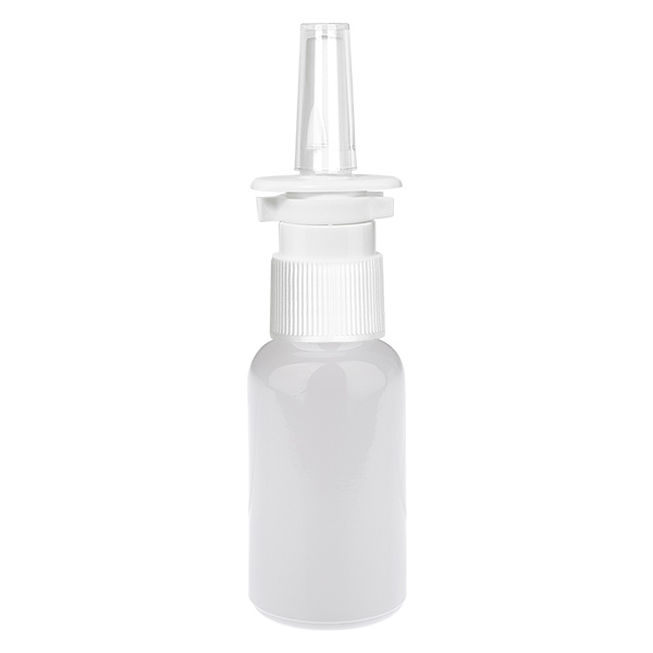 Botella pulverizadora nasal de 20 ml, blanca/transparente, estándar WhiteLine UT18/20
