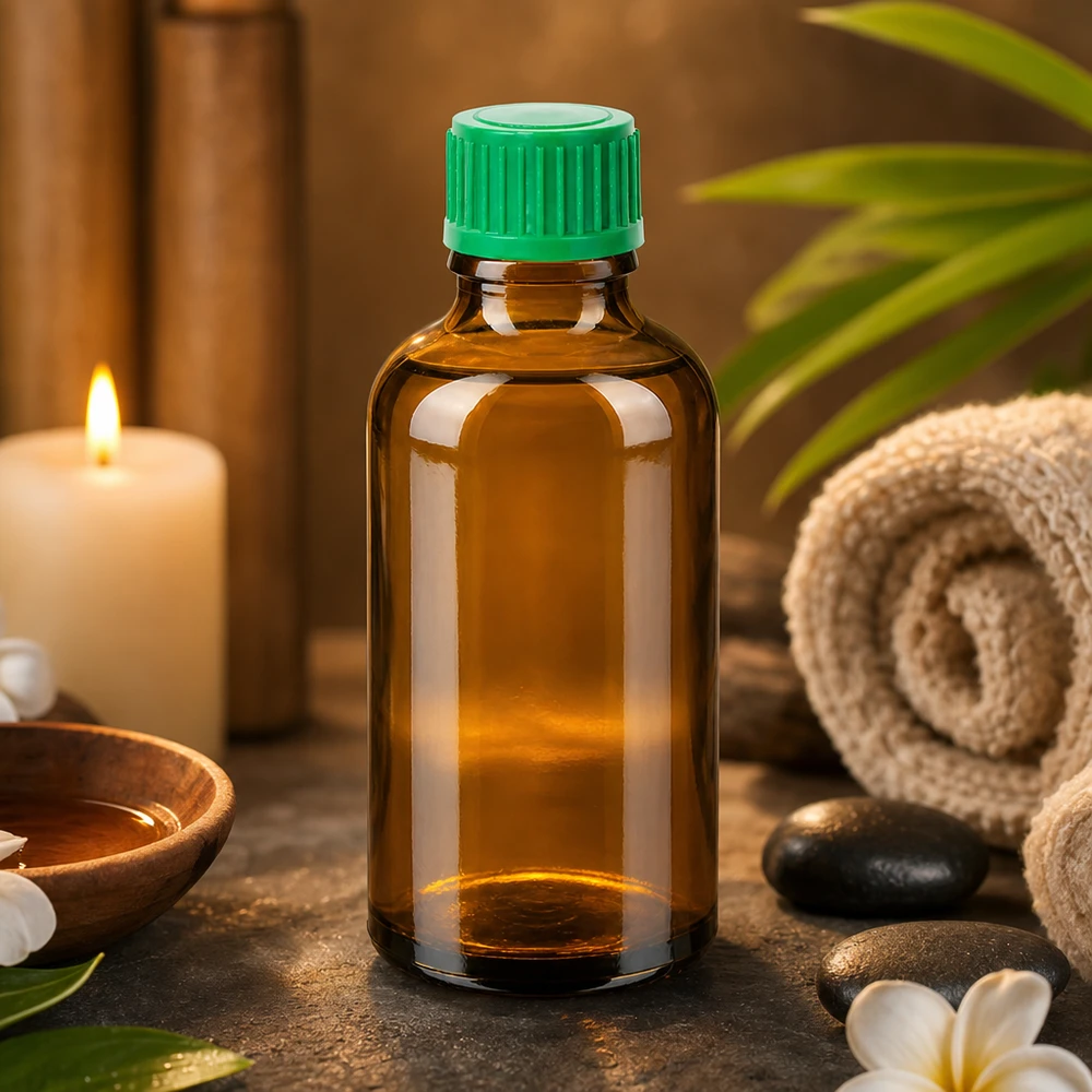 Frasco cuentagotas de 50 ml 0,8 mm verde Cierre estándar BrownLine UT18/50 Frasco de cristal de 50 ml con tapón cuentagotas ideal para aplicaciones de aromaterapia y bienestar