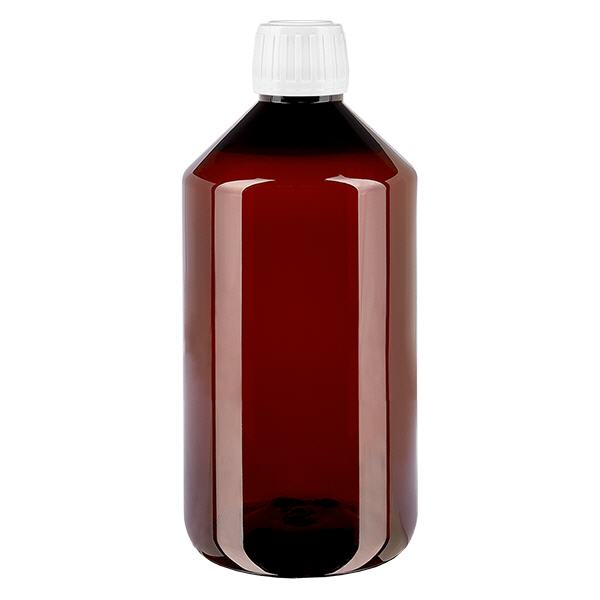 Botella PET 750ml con tapón inviolable blanco estándar Botella PET 750ml con tapón inviolable blanco estándar