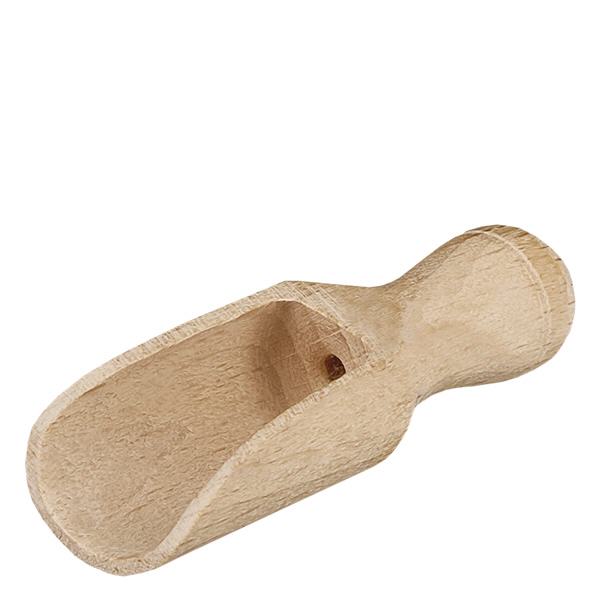 Pala de madera tamaño XS forma semicircular - 52mm de largo Pequeña cuchara de madera XS semiredonda de 5,2 cm de largo de madera natural para especias y hierbas aromáticas