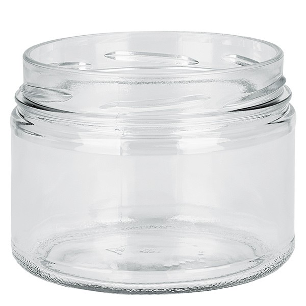 Tarro de cristal transparente de 540 ml, sin tapa, rosca TO100 Tarro de cristal transparente de 540 ml, sin tapa, rosca TO100
