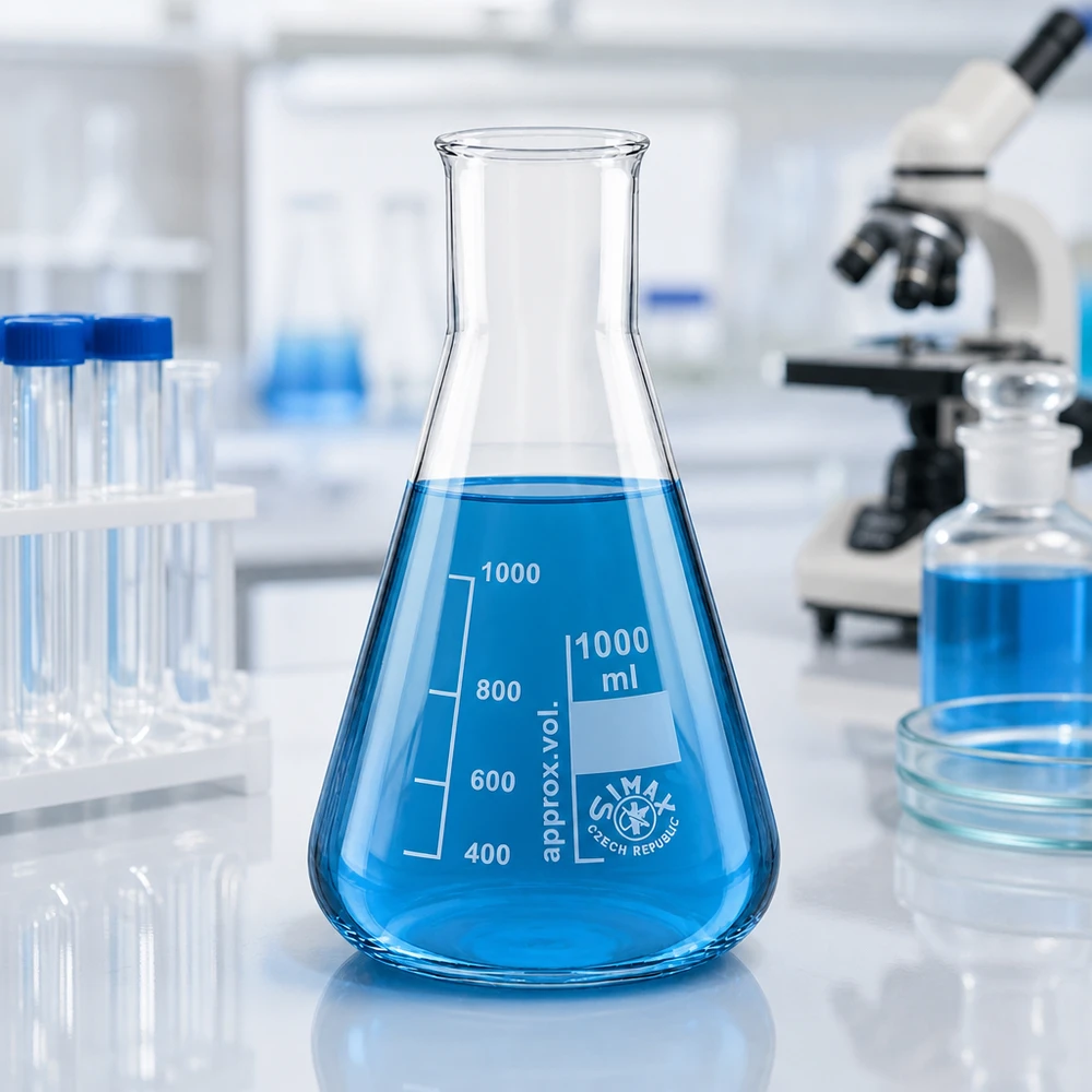 Matraz Erlenmeyer 1000ml cuello ancho Matraz Erlenmeyer 1000ml cuello ancho