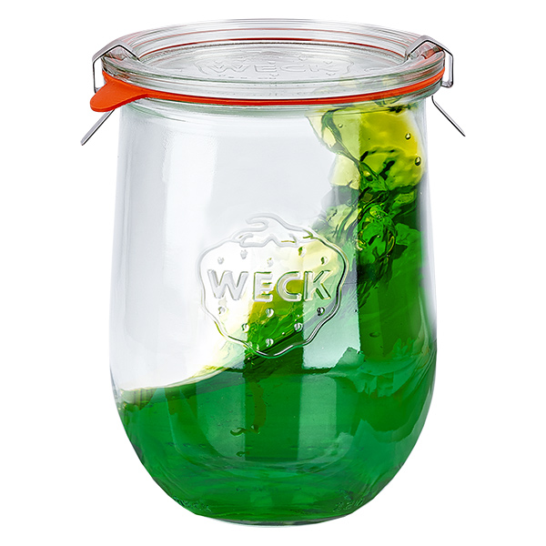 Juego de 18 tarros Weck 1062ml tulipán, vasos de 1 litro Juego de 18 tarros Weck 1062ml tulipán, vasos de 1 litro