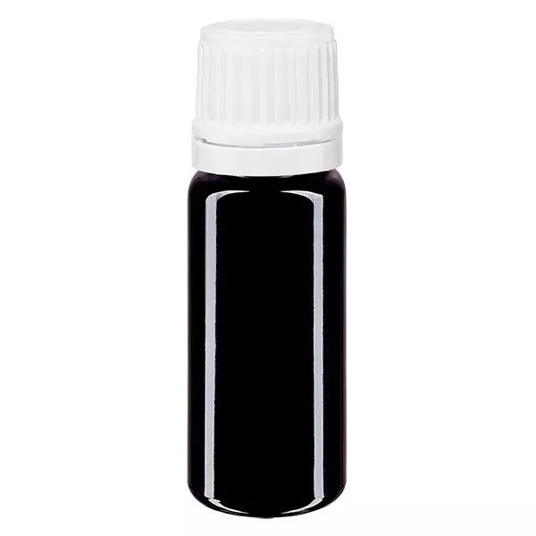 Botella de farmacia violeta 10ml tapón cuentagotas 1,2mm blanco cierre inviolable Botella de farmacia violeta 10ml tapón cuentagotas 1,2mm blanco cierre inviolable